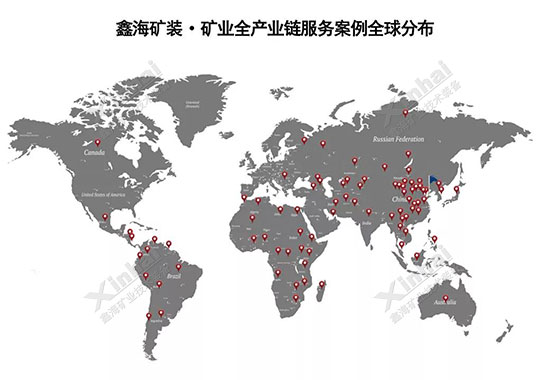 鑫海礦裝-礦業(yè)全產(chǎn)業(yè)鏈服務(wù)EPCM+O項(xiàng)目分布圖