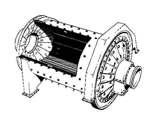 干式棒磨機(jī)結(jié)構(gòu)原理圖